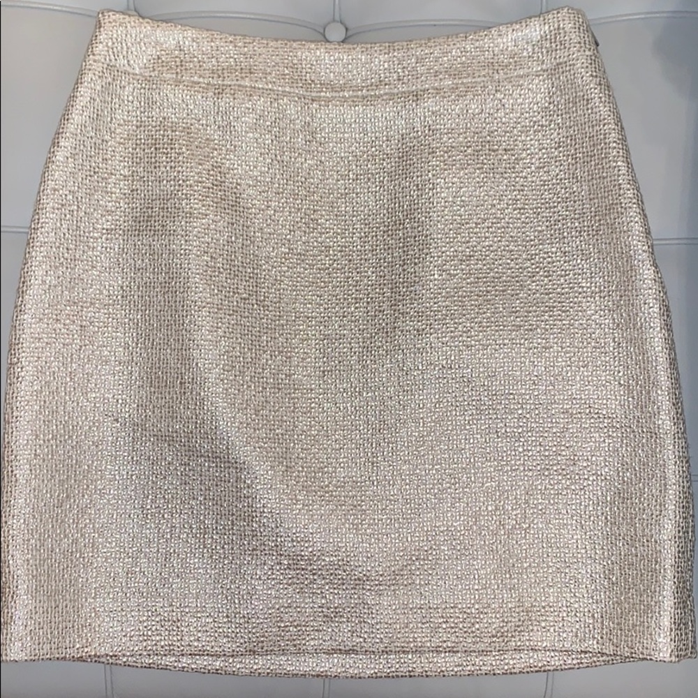 Banana Republic Gold Tweed Skirt